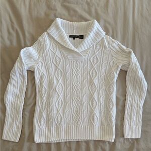 JEANNE PIERRE Ivory Cowl Neck Sweater